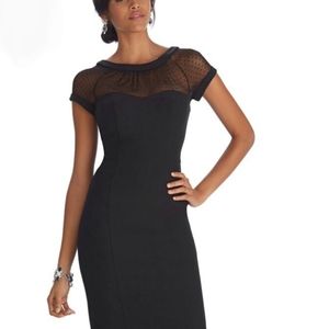 Black sheath dress cap sleeves